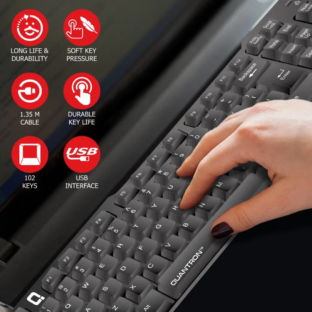 Quantron QKB14 USB Keyboard view 4